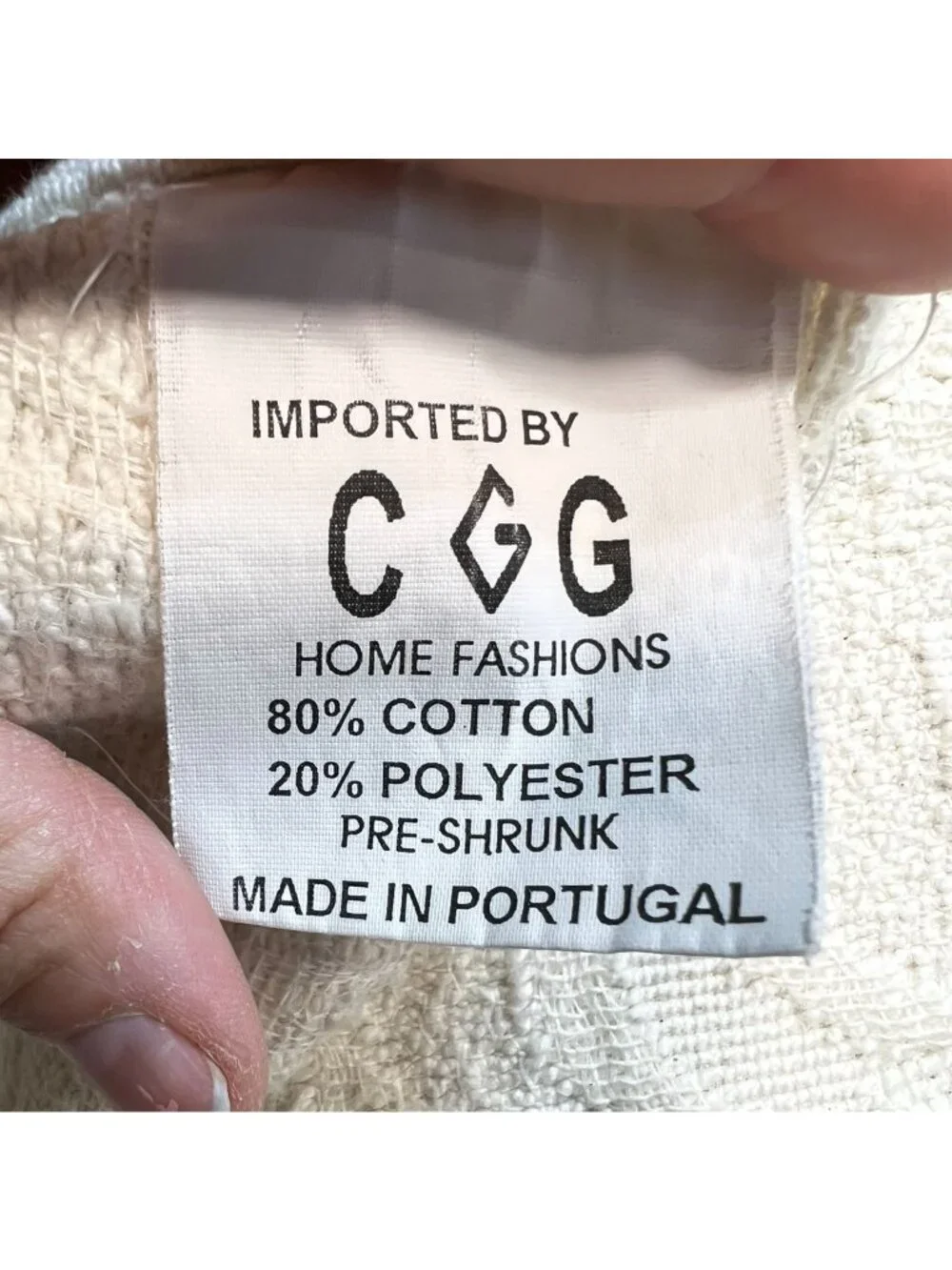 CGG Home Embossed Floral Full Size Coverlet Bedspread Cream Scalloped Trim